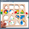 Wooden Baby Toys Geometric Shape Color Matching 3D Puzzle Board